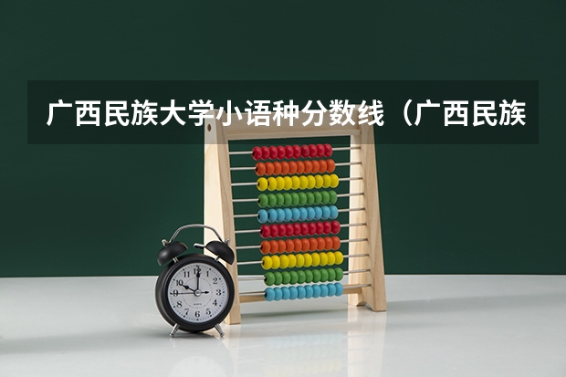 广西民族大学小语种分数线（广西民族大学二本录取分数线）