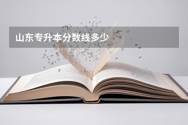 山东专升本分数线多少