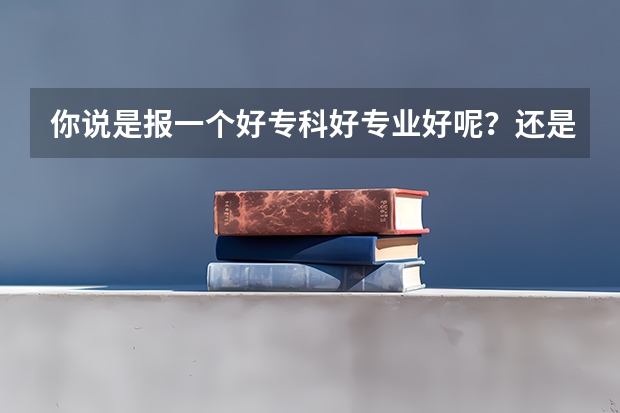 你说是报一个好专科好专业好呢？还是报一个补录学校不好的专业好呢？