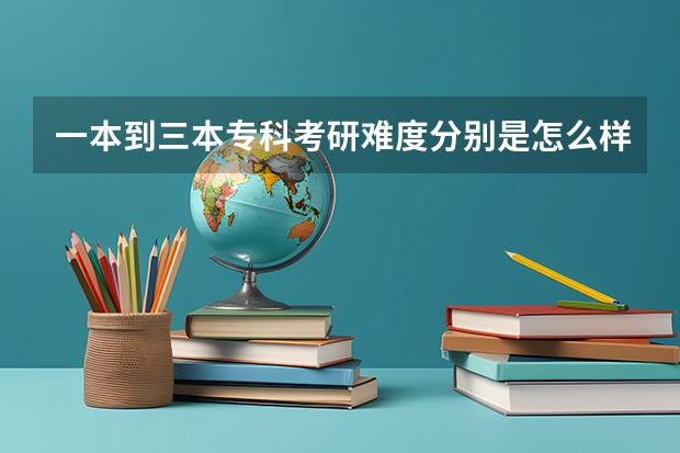 一本到三本专科考研难度分别是怎么样滴