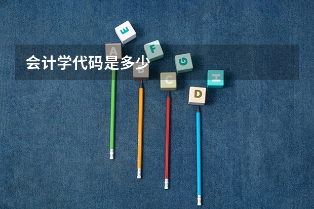 会计学代码是多少