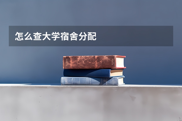 怎么查大学宿舍分配