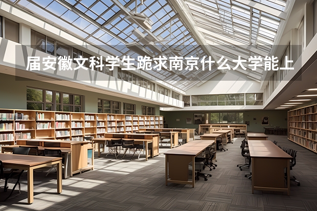 届安徽文科学生跪求南京什么大学能上