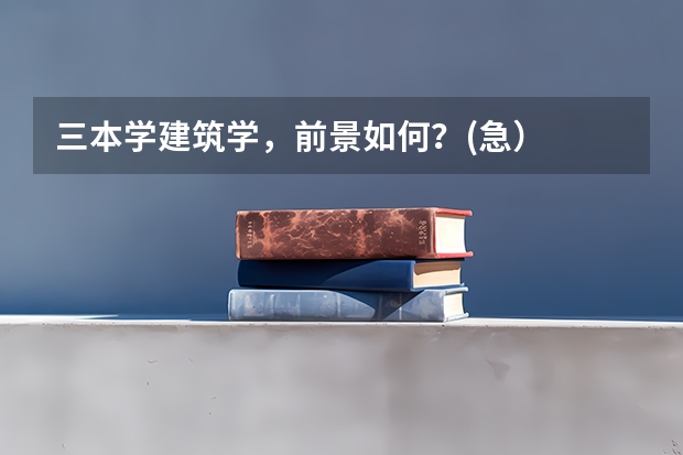 三本学建筑学,前景如何?(急)