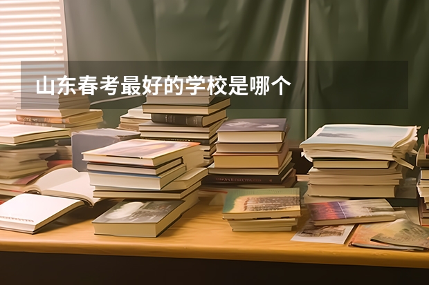 山东春考最好的学校是哪个