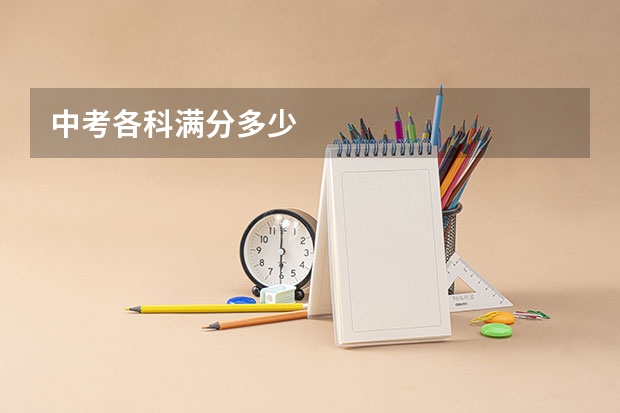 中考各科满分多少