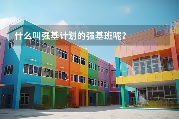 什么叫强基计划的强基班呢？